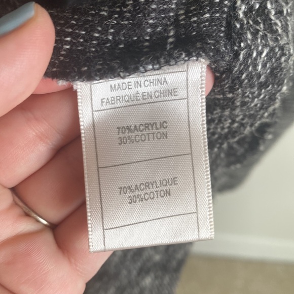 BB Dakota Marled Hooded Cardigan Sweater Sz Large - Picture 5 of 6